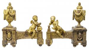 19th century, Pair of fire dogs